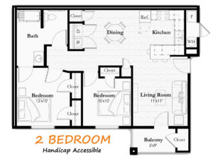 Typical One Bedroom, One Bathroom
