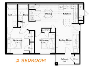 Typical One Bedroom, One Bathroom
